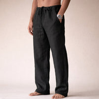 Eligio | Herren Bequeme Kordelzug Hose mit Taschen in Schwarz