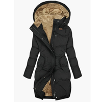 Ella | Warme Winterjacke mit Kapuze in Schwarz