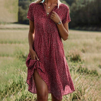 Els | Fließendes Midi-Kleid in Rot