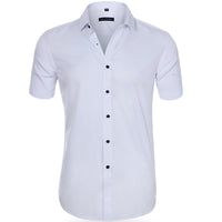 Emil | Herren Kurzarm Poloshirt knitterarm in Weiß