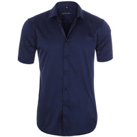 Emil | Herren Kurzarm Poloshirt knitterarm in Marineblau