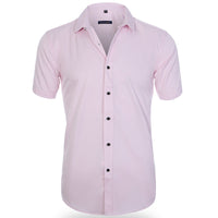 Emil | Herren Kurzarm Poloshirt knitterarm in Rosa