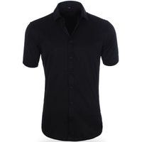 Emil | Herren Kurzarm Poloshirt knitterarm in Schwarz