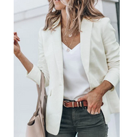 Emilia | Damen Taillierter Langarm Blazer in Weiß
