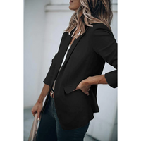 Emilia | Damen Taillierter Langarm Blazer in Schwarz