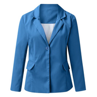Emilia | Damen Taillierter Langarm Blazer in Blau