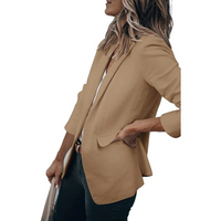 Emilia | Damen Taillierter Langarm Blazer in Hellbraun