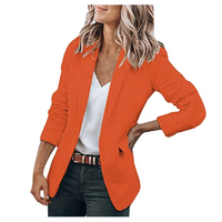 Emilia | Damen Taillierter Langarm Blazer in Orange