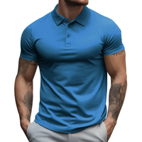 Emre | Herren Poloshirt Sportlich Sommer in Hellblau