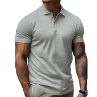 Emre | Herren Poloshirt Sportlich Sommer in Hellgrau