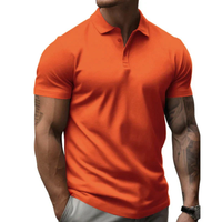 Emre | Herren Poloshirt Sportlich Sommer in Orange