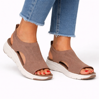 Eulalia | Damen Slip-On Komfort Sneaker in Braun