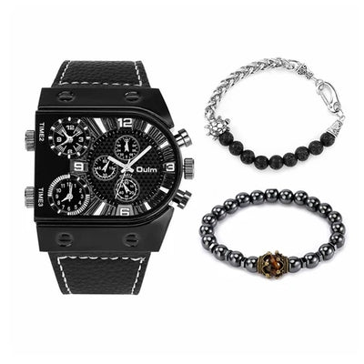 Cronos Eleganz - Uhr und Doppelarmband Set als Geschenk