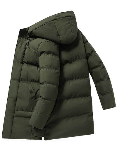 Warme Verdickte Mittel-Lange Daunen Winterjacke für Herren | Ideal für den Winter