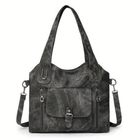 Franky | Vintage-Schultertasche in Schwarz