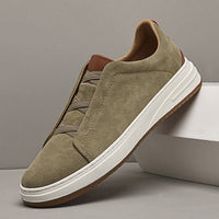 Lupo | Casual Sneakers aus Rindsleder in Khaki