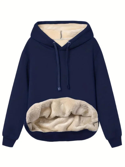 Frenska | Damen Winter Kapuzenpullover aus Plüsch