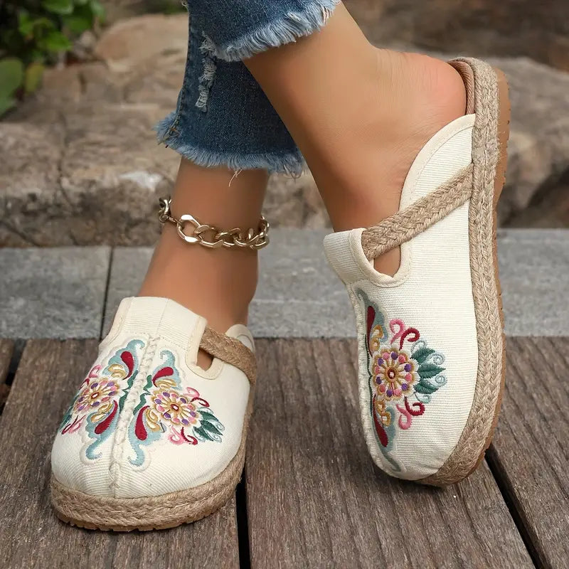 Mabel | Flache Schuhe für Damen mit Blumenmuster