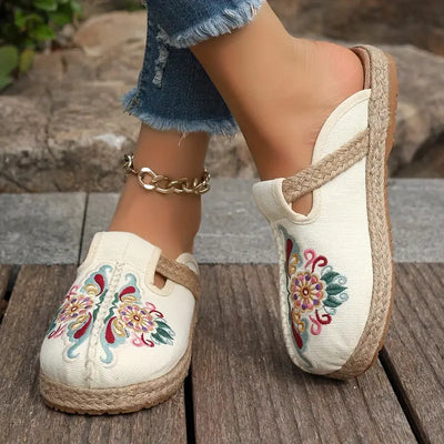 Mabel | Flache Schuhe für Damen mit Blumenmuster