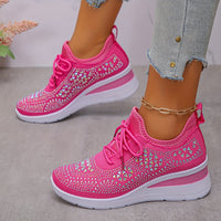 Avelin | Damen Sneaker Stilvoll Modern Urban Alltag Trend Casual in Rosenrot