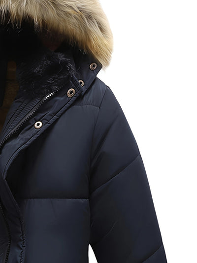 Lässige Kapuzen-Polyester-Winterjacke für Herren | Ideal für den Winter