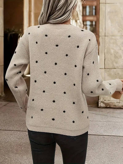 Soppie | Gepunkteter Pullover mit langen Ärmeln