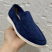 Fabian | Herren geschlossene Loafer flache Sohle in BLAU