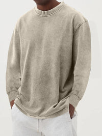 Fabian | Herren Oversized Langarm Strickpullover in Khaki