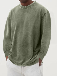 Fabian | Herren Oversized Langarm Strickpullover in Olivgrün