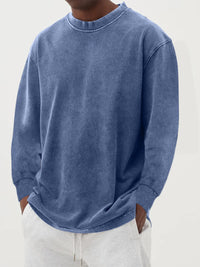 Fabian | Herren Oversized Langarm Strickpullover in Dunkelblau