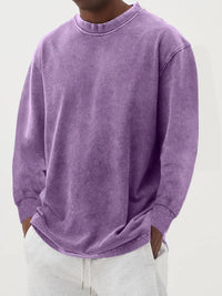 Fabian | Herren Oversized Langarm Strickpullover in Lila