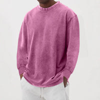 Fabian | Herren Oversized Langarm Strickpullover in Rosa