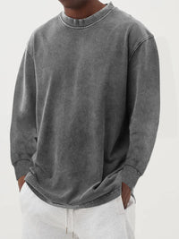 Fabian | Herren Oversized Langarm Strickpullover in Grau