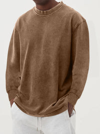 Fabian | Herren Oversized Langarm Strickpullover in Beige