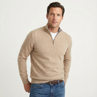 Fabian | Herren Quarter-Zip Pullover mit Stehkragen in Beige