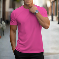 Fabian | Herren Rundhals T-Shirt Slim Fit Kurzarm in Rosa