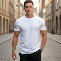 Fabian | Herren Rundhals T-Shirt Slim Fit Kurzarm in Weiß