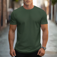 Fabian | Herren Rundhals T-Shirt Slim Fit Kurzarm in Grün