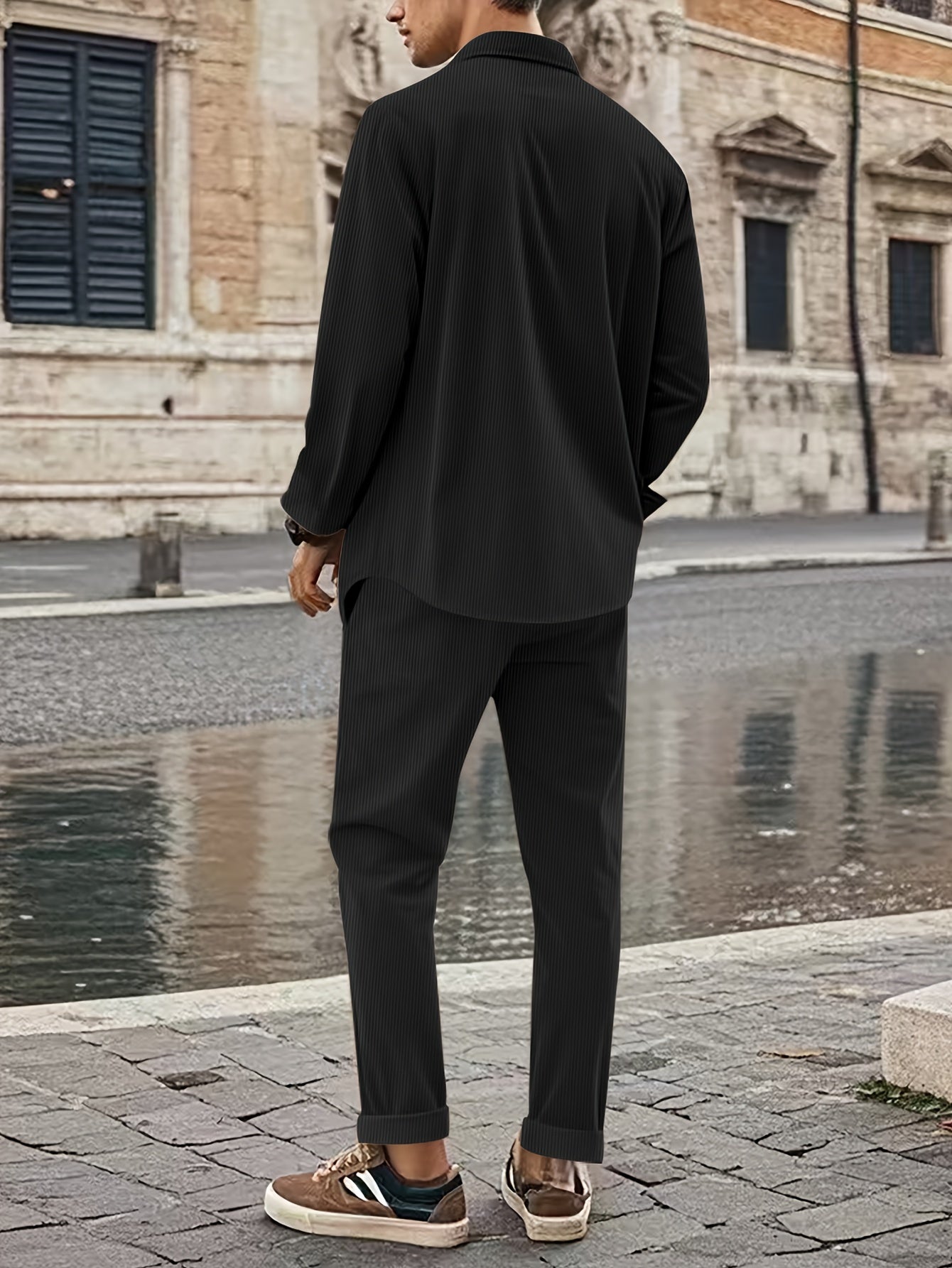 Lässiger Sportlicher Reißverschluss Trainingsanzug mit Jacke und Hose für Herren | Perfekt für Outdoor-Aktivitäten