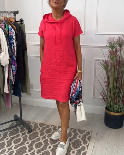 Fudus | Freizeitkleid Mit Kurzen Ärmeln Und Kapuze