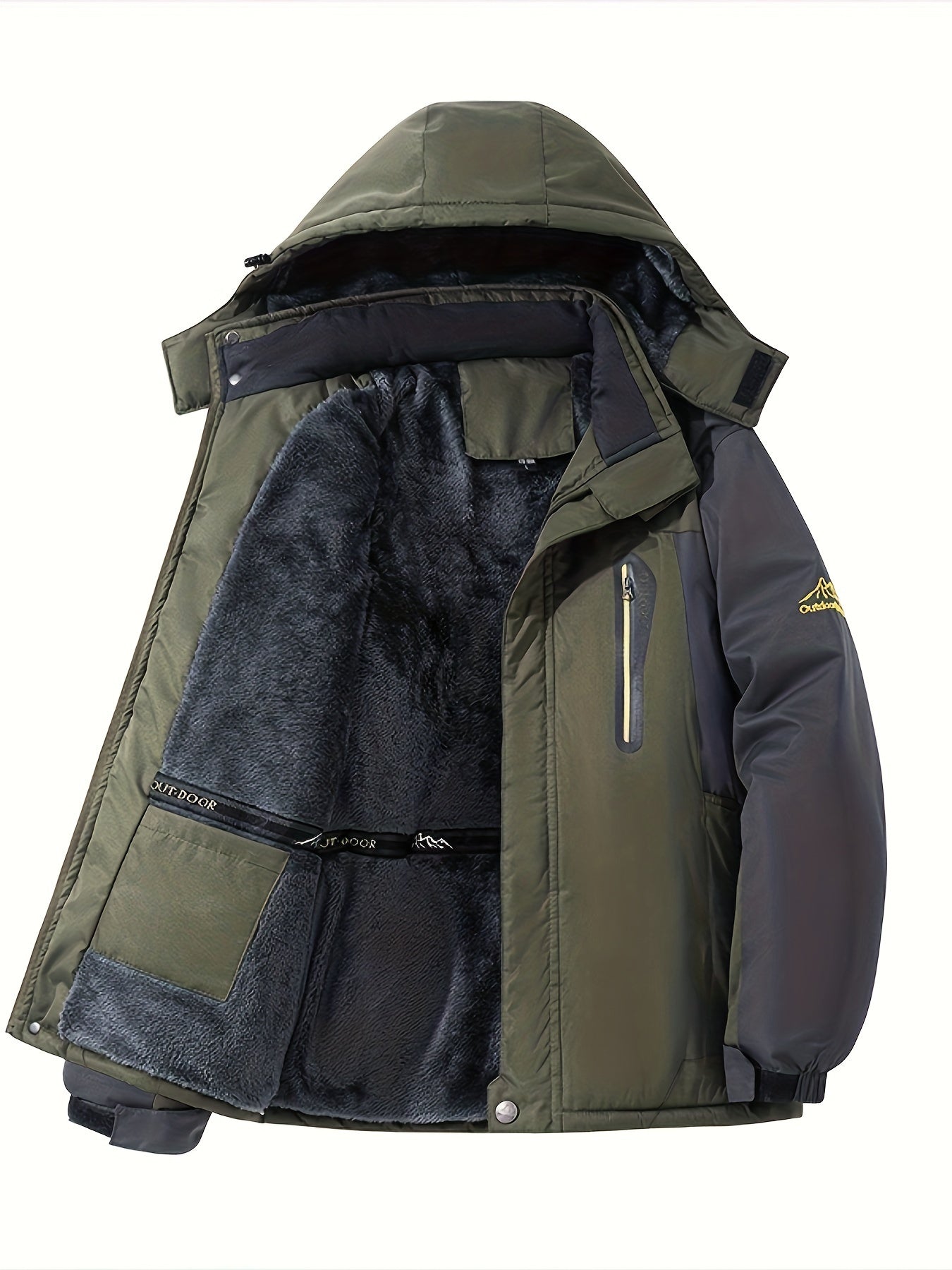 Warme Fleece-gefütterte Jacke Winterjacke für Herren | Ideal für den Winter