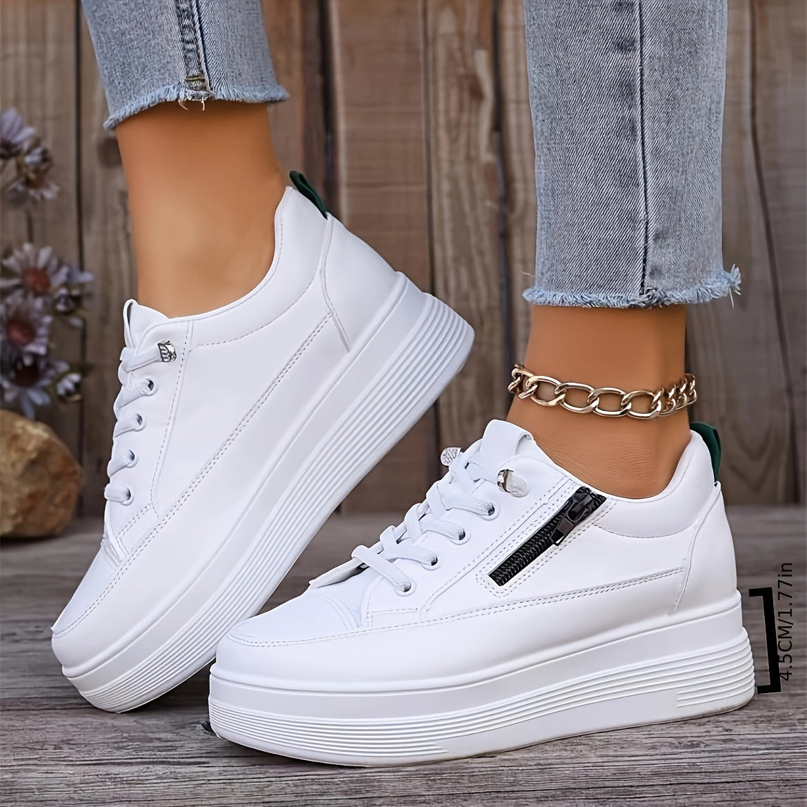 Stilvolle Einfarbige Sneaker für Damen | Ideal für jeden Tag