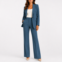 Feliciana | Damen Business Hosenanzug Set Blazer in Marineblau