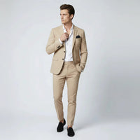Édouard | Herren Anzug Set Slim Fit Zweiteilig Business Elegant Modern in Beige