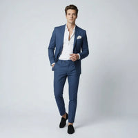 Édouard | Herren Anzug Set Slim Fit Zweiteilig Business Elegant Modern in Dunkelblau