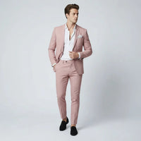 Édouard | Herren Anzug Set Slim Fit Zweiteilig Business Elegant Modern in Rosa