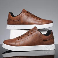 Florian | Herren Schnürung Low-Top Sneaker in Braun
