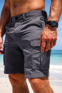 Florian | Herren Cargo Shorts mit praktischen Taschen in Hellgrau