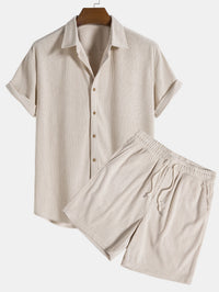 Florian | Herren Sommer Set luftig geschnitten in Beige