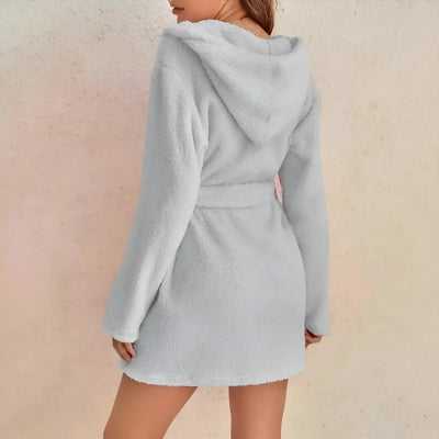 Flauschiger Damenbademantel